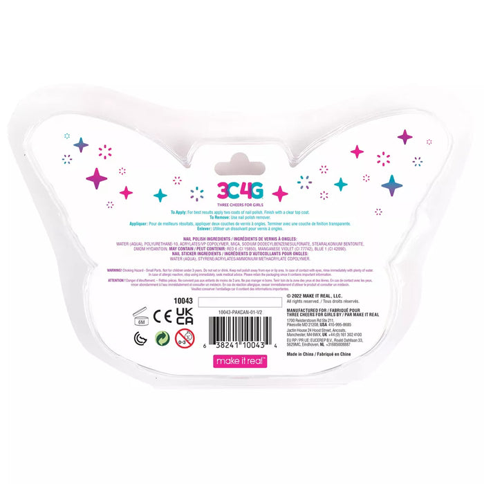 Make It Real Butterfly Nail Polish Trio Kit-Arts & Crafts-Make It Real-Toycra