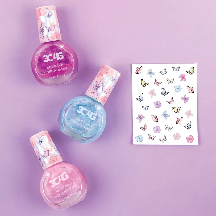 Make It Real Butterfly Nail Polish Trio Kit-Arts & Crafts-Make It Real-Toycra