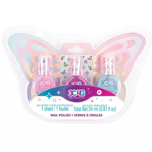 Make It Real Butterfly Nail Polish Trio Kit-Arts & Crafts-Make It Real-Toycra