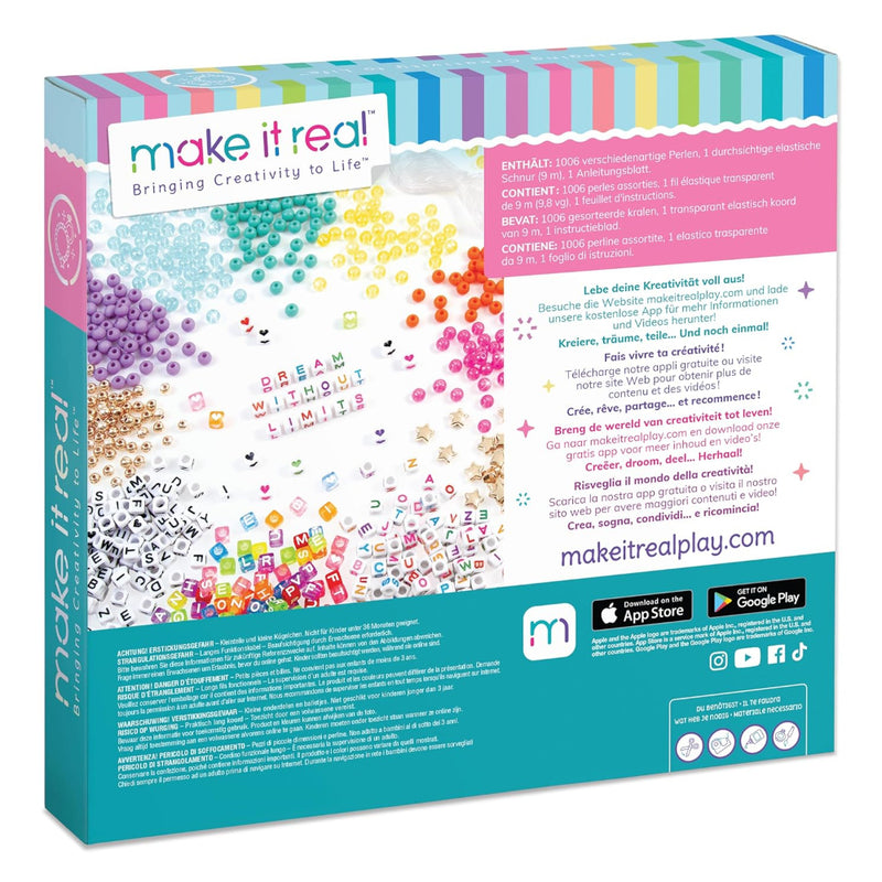 Make It Real DIY Toys Set - Say Yes! Alphabet Bead Bracelet Set