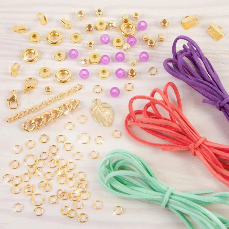 Make It Real Gold-Link Suede Bracelets