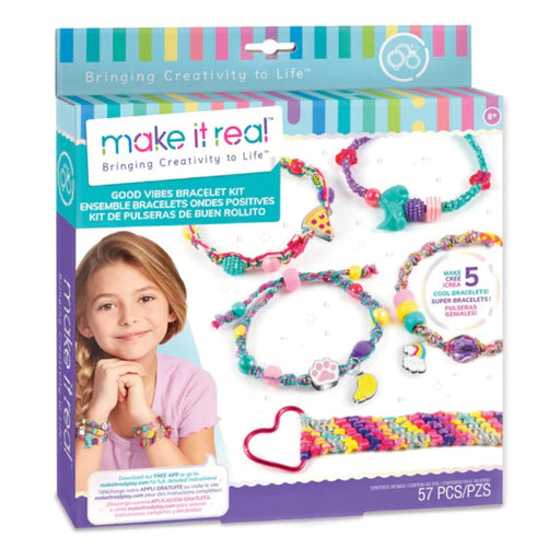 Make It Real Good Vibes Bracelets Kit-Arts & Crafts-Make It Real-Toycra