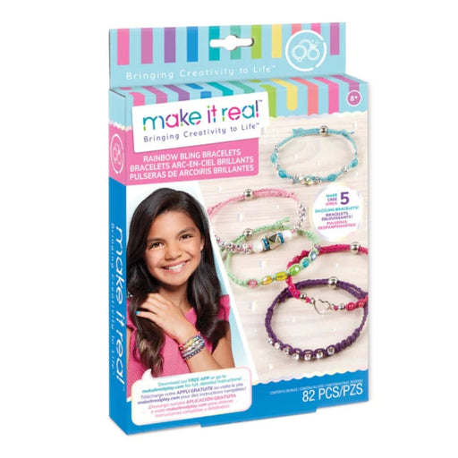 Make It Real Rainbow Bling Bracelets-Arts & Crafts-Make It Real-Toycra