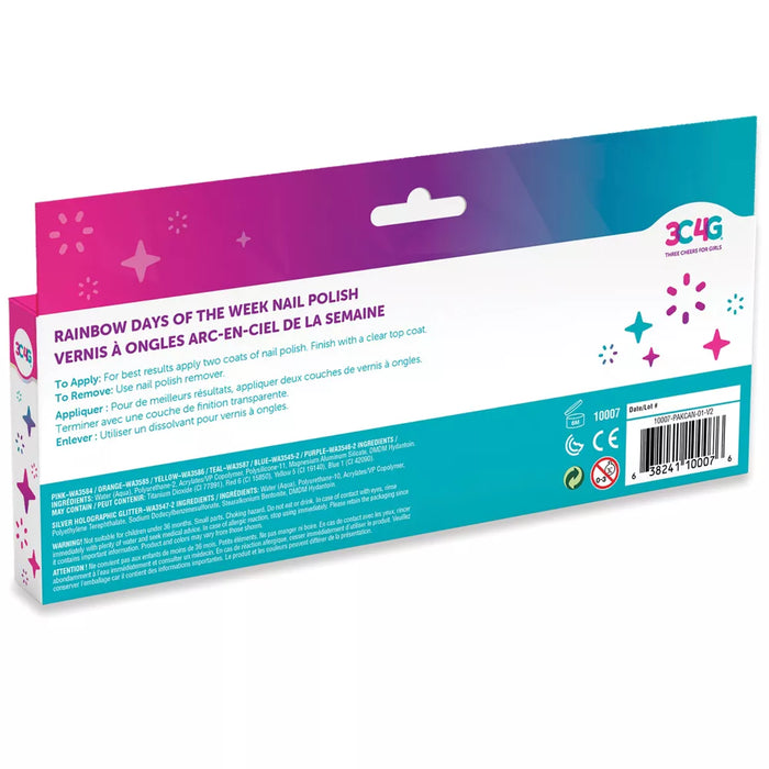 Make It Real Rainbow Days Of The Week Nail Polish Kit-Arts & Crafts-Make It Real-Toycra