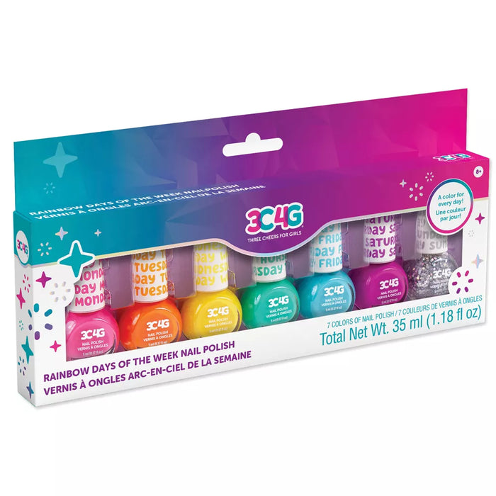 Make It Real Rainbow Days Of The Week Nail Polish Kit-Arts & Crafts-Make It Real-Toycra