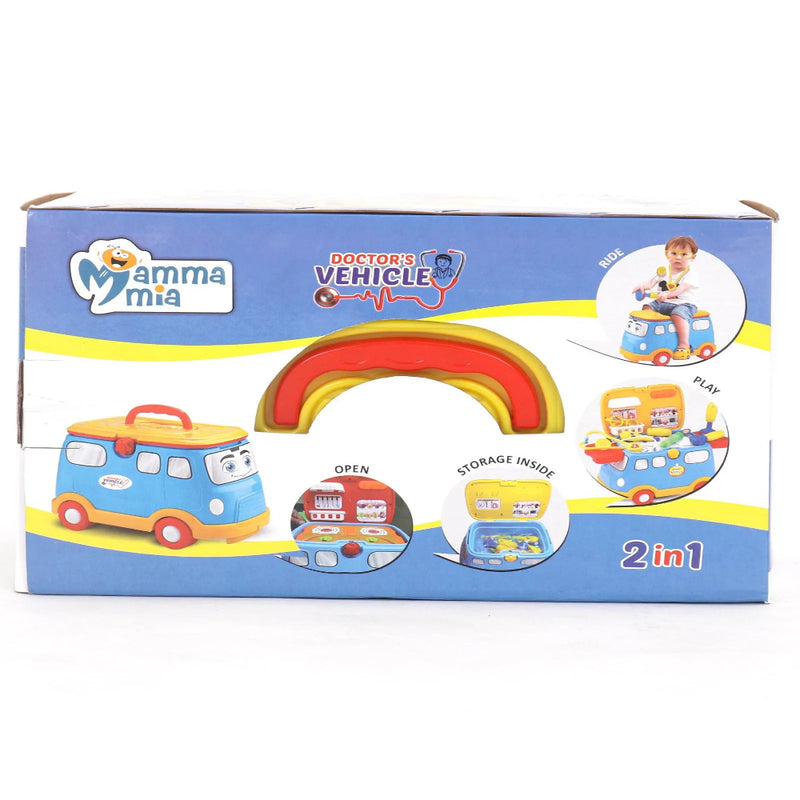 Mamma Mia 2 in 1 Doctors Role Play Vehicle Set of 16 - Multicolour