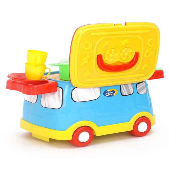 Mamma Mia 2 in 1 Role Play Kitchen Vehicle Set of 21 - Multicolour-Pretend Play-Mamma Mia-Toycra