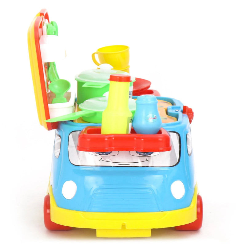 Mamma Mia 2 in 1 Role Play Kitchen Vehicle Set of 21 - Multicolour-Pretend Play-Mamma Mia-Toycra