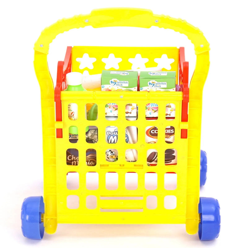 Mamma Mia 3 in 1 Role Play Shopping Cart Set of 30 - Multicolour