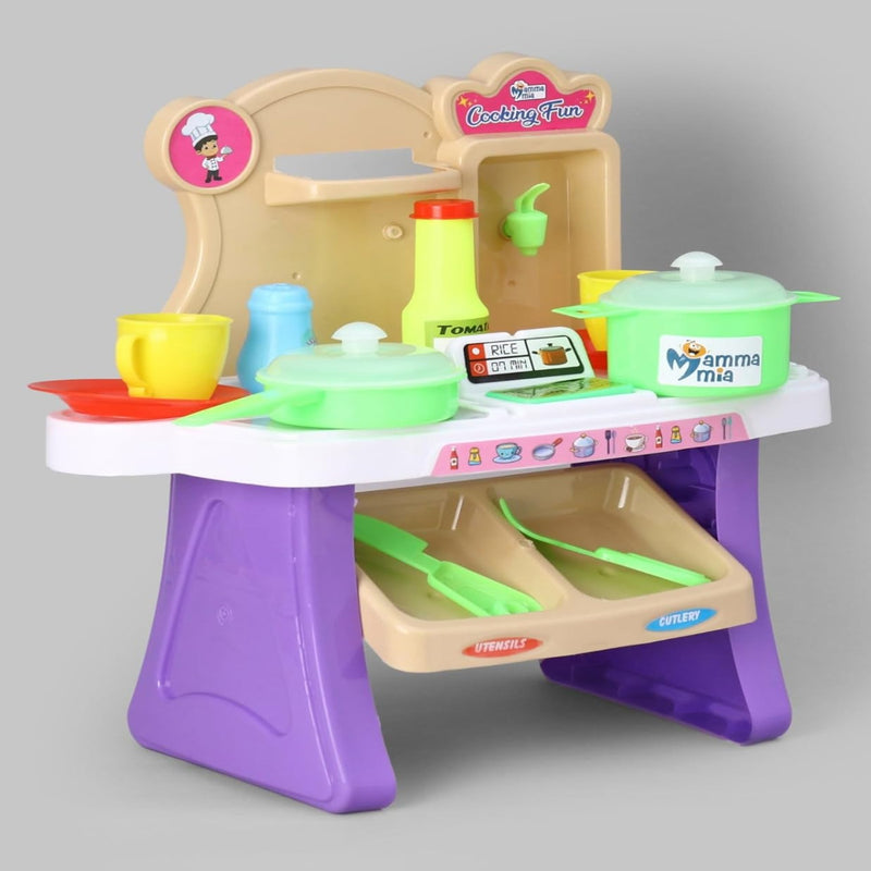 Mamma Mia Cooking Fun Pretend Kitchen Cooking Play Set