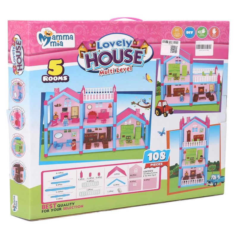 Mamma Mia Lovely House Multicolour- 108 Pieces