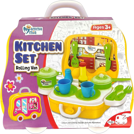 Mamma Mia Rolling Van Kitchen Play Set-Pretend Play-Mamma Mia-Toycra