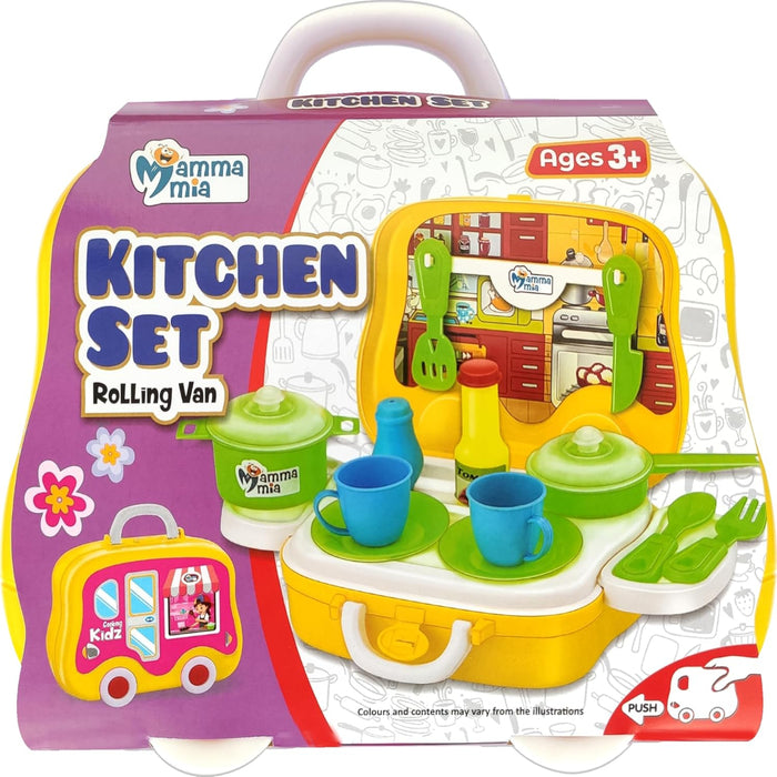 Mamma Mia Rolling Van Kitchen Play Set-Pretend Play-Mamma Mia-Toycra