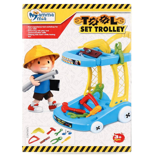 Mamma Mia Tool Set Trolley Pretend Playset - 10 Pieces-Pretend Play-Mamma Mia-Toycra