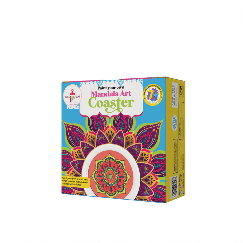 Kalakaram Paint Your Own Mini Mandala Art Coaster
