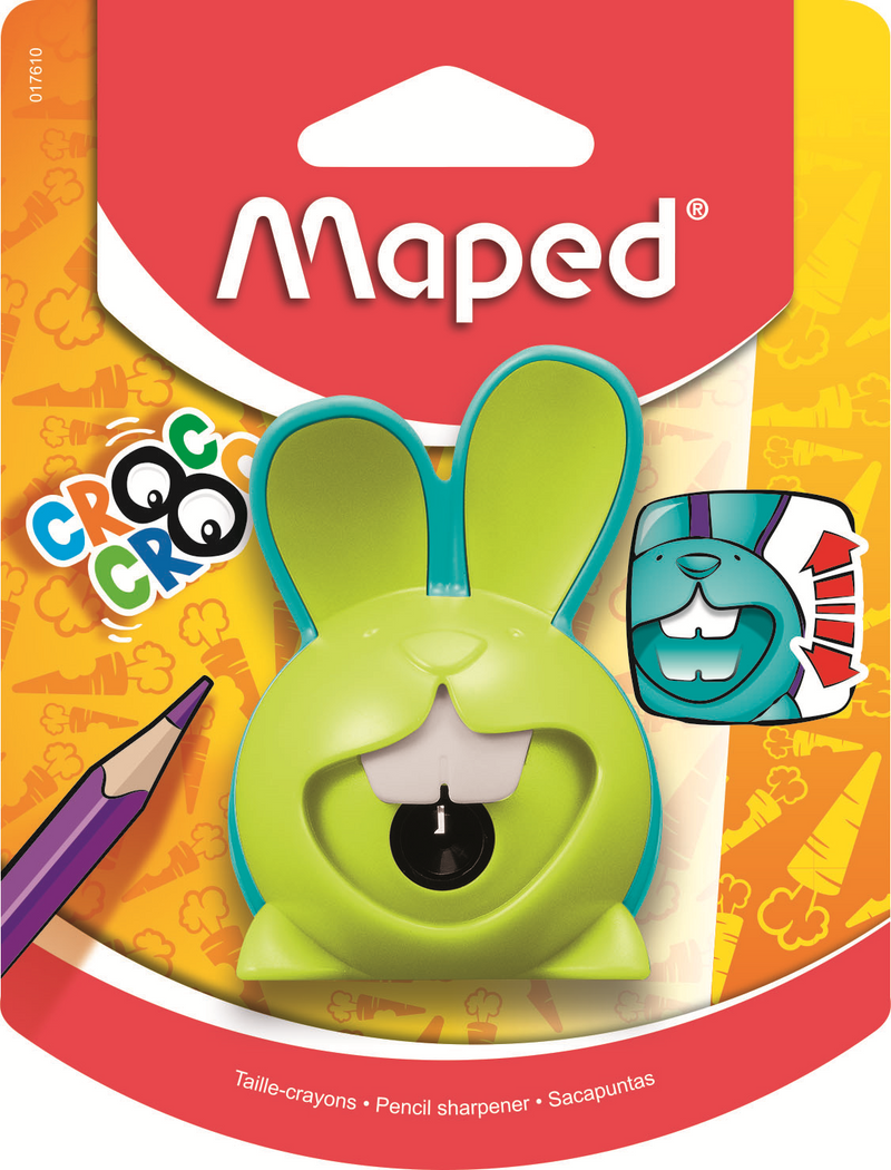 Maped Croc Croc Innovation 1Hole Pencil Sharpners - Pack Of 3