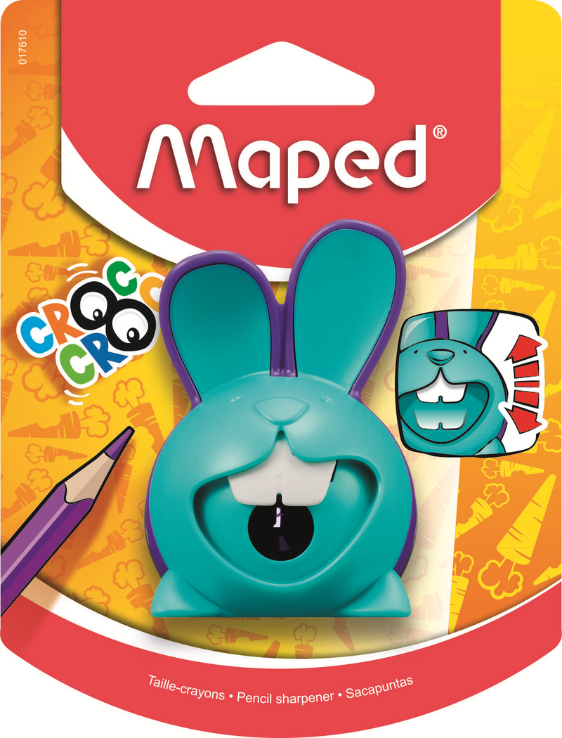 Maped Croc Croc Innovation 1Hole Pencil Sharpners - Pack Of 3