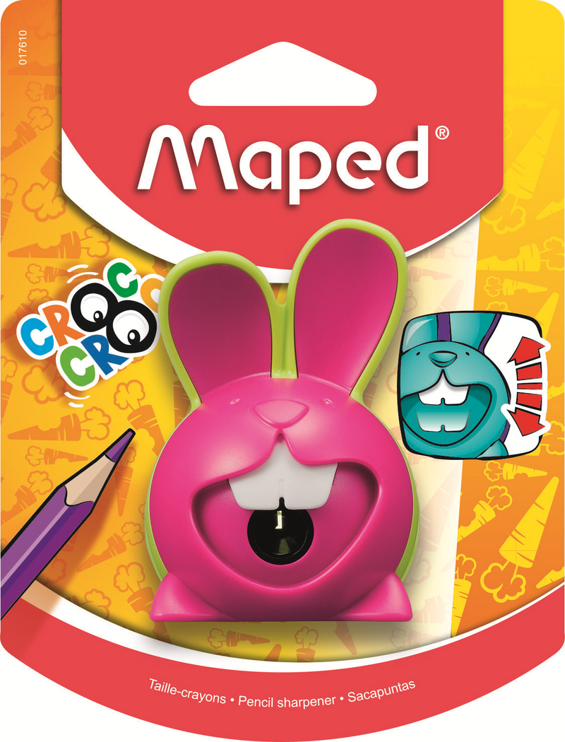 Maped Croc Croc Innovation 1Hole Pencil Sharpners - Pack Of 3