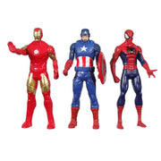 Marvel Action Figure Toy 3-Pack, 6-inch Figures, Iron Man, Spider-Man, Captain America