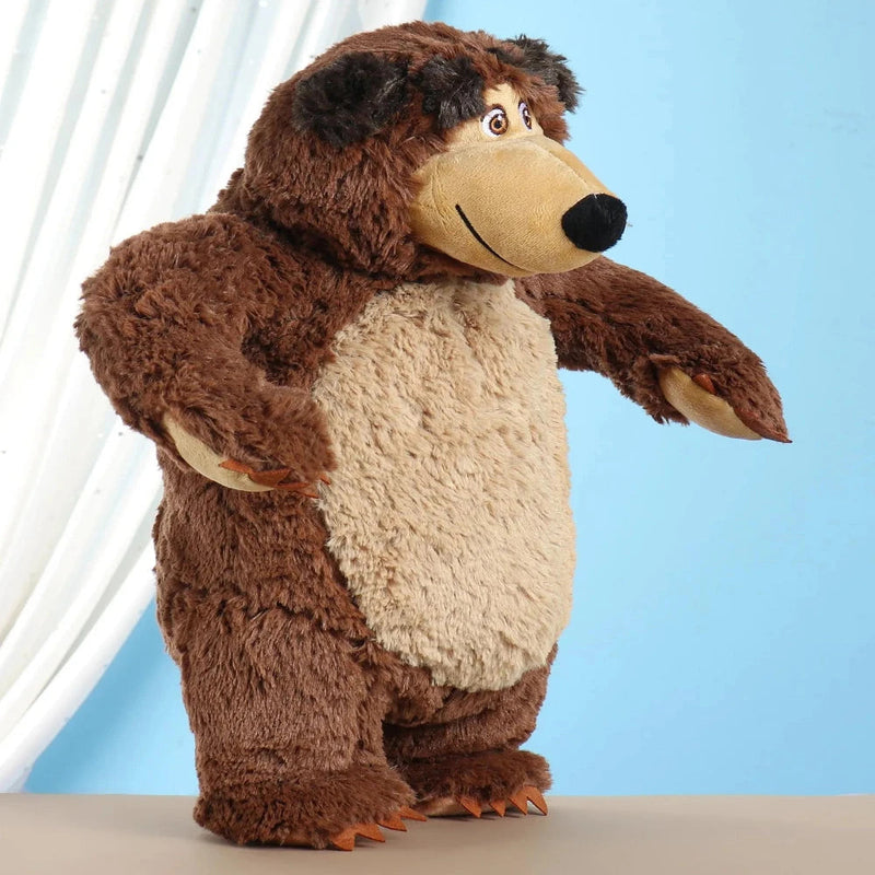 Masha And The Bear Plush Bear Soft Toy Brown - 40 cm