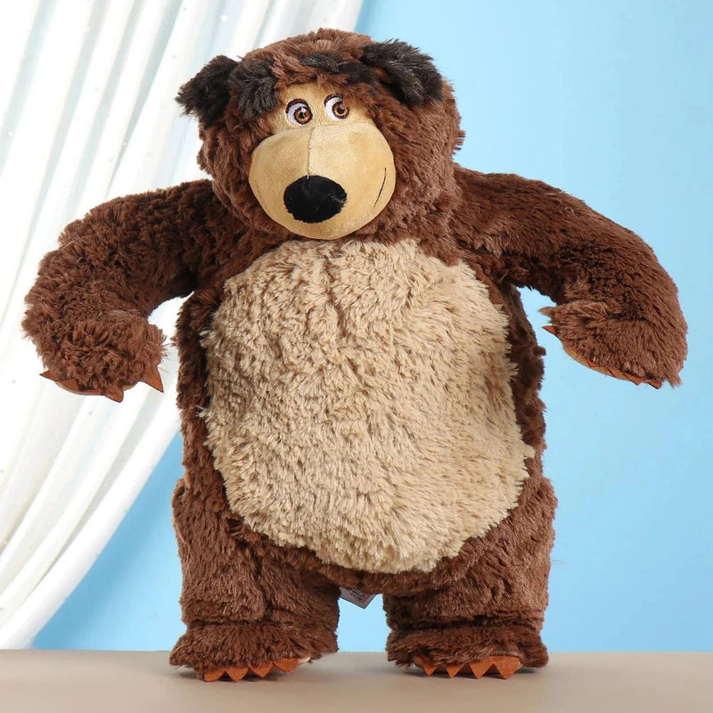 Masha And The Bear Plush Bear Soft Toy Brown - 40 cm