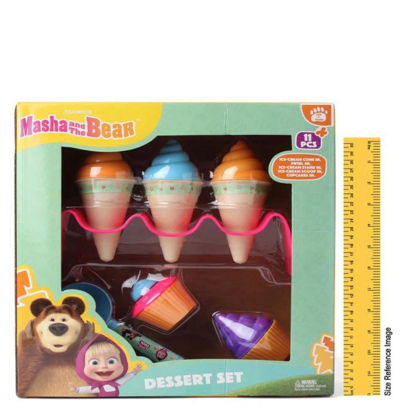 Masha and The Bear Dessert Set 11 Pieces - Multicolor