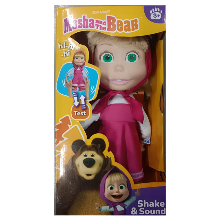 Masha and the Bear Shake & Sound Soft Standing Doll-Dolls-Simba-Toycra