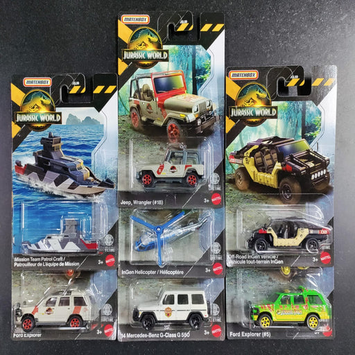 Matchbox Jurassic World Toy Car - Set of 7