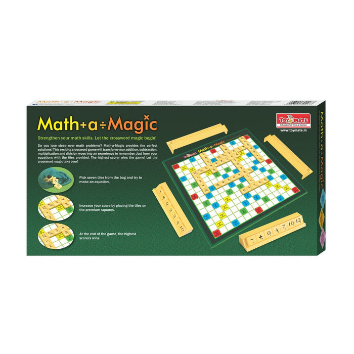 Math-a-Magic – Educational Math Crossword Board Game (Ages 8+)-simple-Toymate-Toycra
