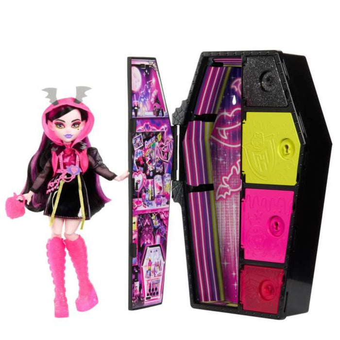Mattel Monster High Doll, Draculaura, Skulltimate Secrets: Neon Frights