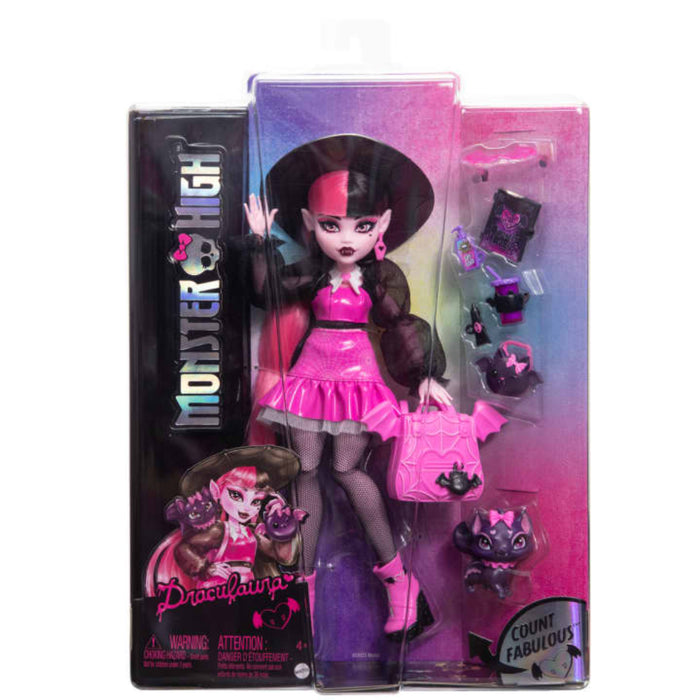 Mattel Monster High Draculaura Fashion Doll With Pet Count Fabulous And Accessories-Dolls-Mattel-Toycra