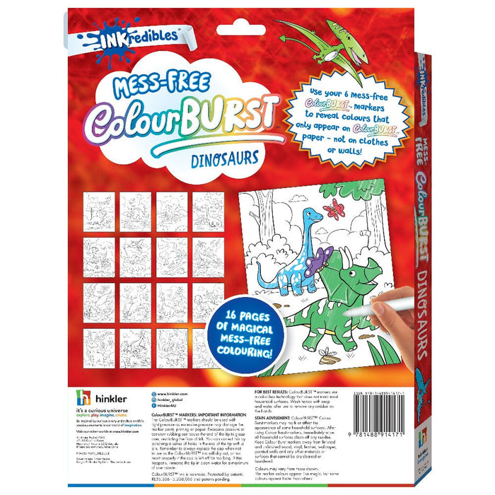 Mess-Free Colourburst Dinosaurs-Activity Books-SBC-Toycra