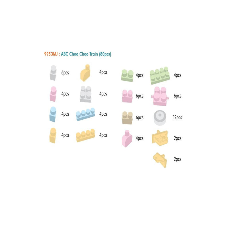 Mijoy Blocks- 80PCS Train Set