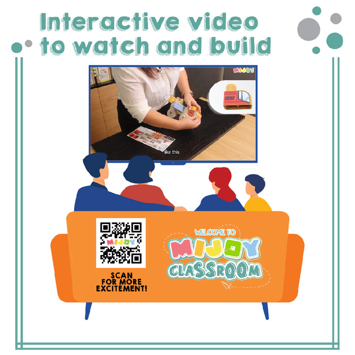 Mijoy Rice Husk Toy Blocks - 19pcs-Construction-Sunta-Toycra