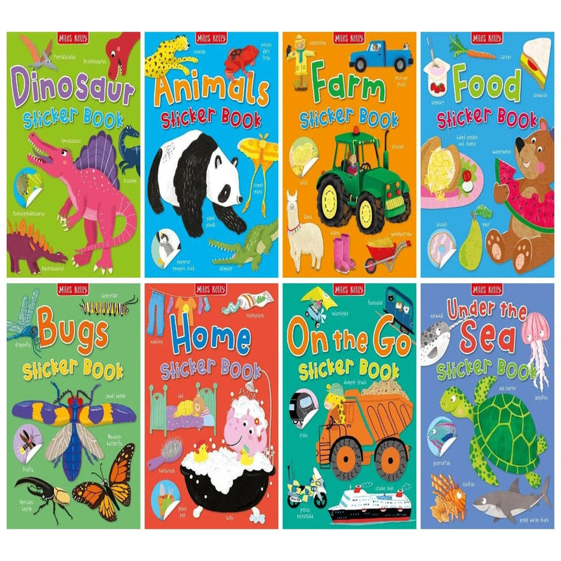 Miles Kelly Sticker Activity Book (Set Of 8 Books)