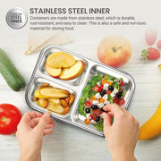 Milton Meal Safe 3 Steel Thermoware Insulated Tiffin - 630ML