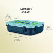Milton Meal Safe 3 Steel Thermoware Insulated Tiffin - 630ML