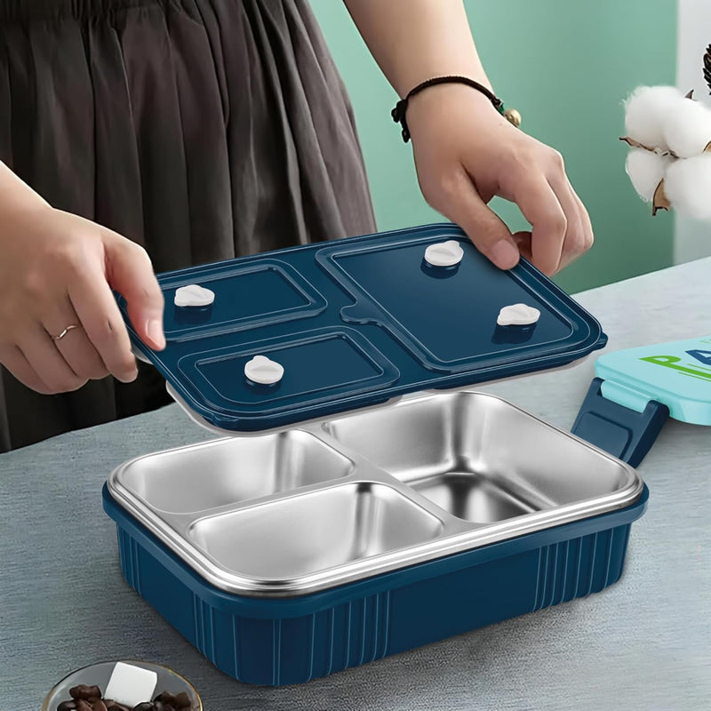 Milton Meal Safe 3 Steel Thermoware Insulated Tiffin - 630ML