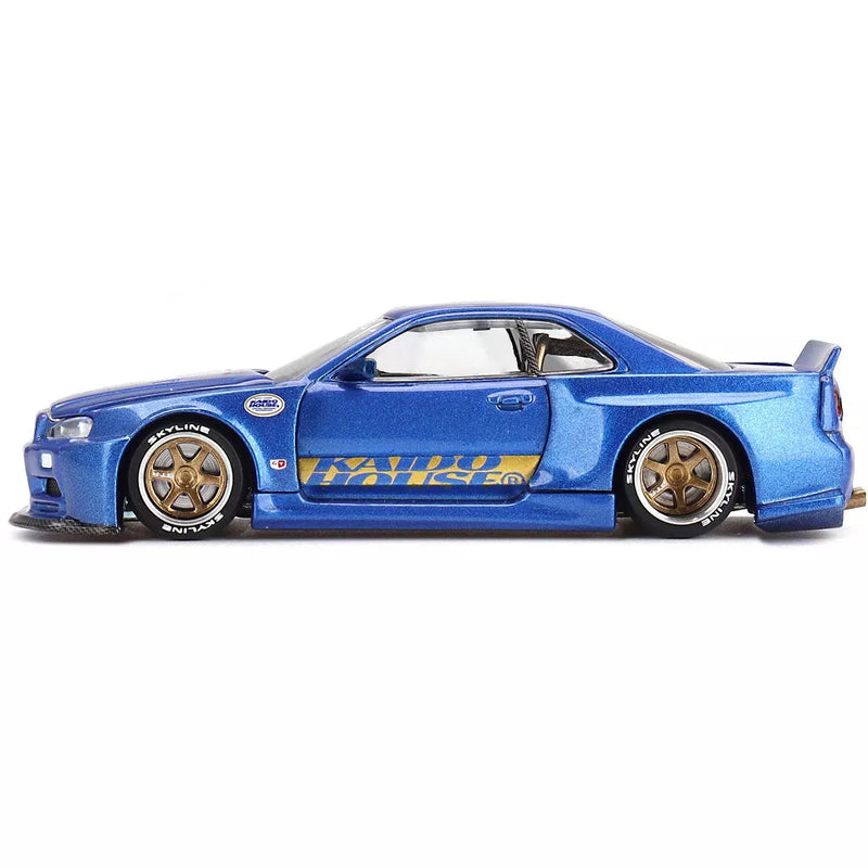 Mini GT #158: Nissan Skyline GT-R (R34) Kaido Works (V2 Aero) SHINJUKU V2 1:64