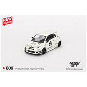 Mini GT #809: LB-WORKS x Abas Works ABARTH 595 Gara White 1:64
