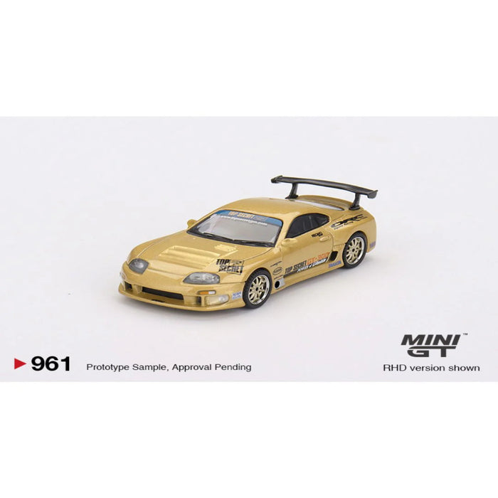 Mini GT #961: Toyota Supra (A80) Top Secret GT-300 Top Secret Gold-Vehicles-Mini GT-Toycra