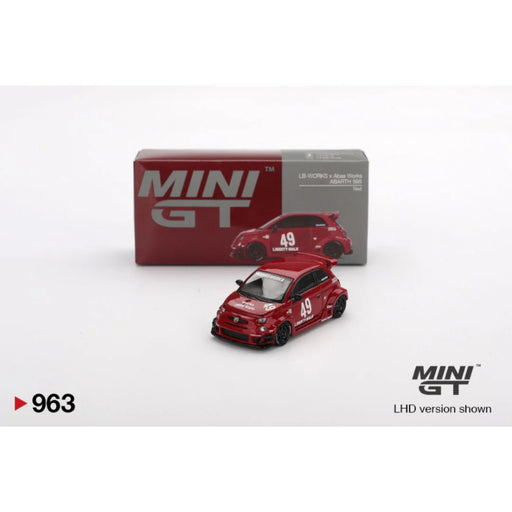 Mini GT #963: LB-WORKS x Abas Works ABARTH 595 Red-Vehicles-Mini GT-Toycra