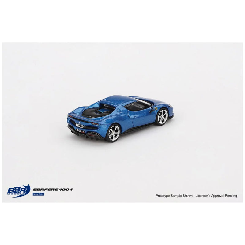 Mini GT BBR Model #04 Ferrari 296 GTB Blu Corsa - 1:64