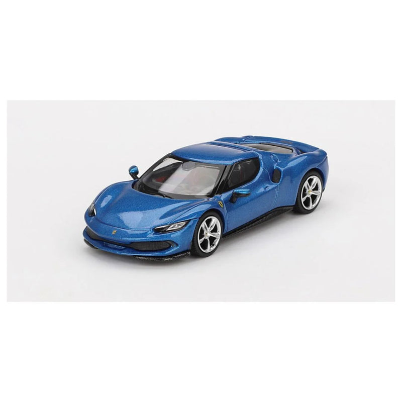 Mini GT BBR Model #04 Ferrari 296 GTB Blu Corsa - 1:64