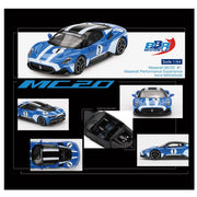 Mini GT BBR Model #6408: Maserati MC20 1 Maserati Performance Experience Blue 1:64