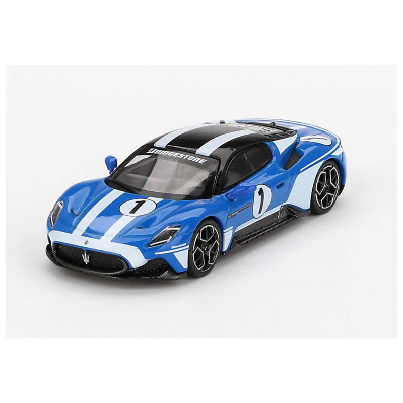 Mini GT BBR Model #6408: Maserati MC20 1 Maserati Performance Experience Blue 1:64
