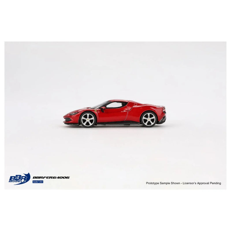 Mini GT BBR Models Ferrari 296 GTB Rosso Imola Red- Scala 1/64