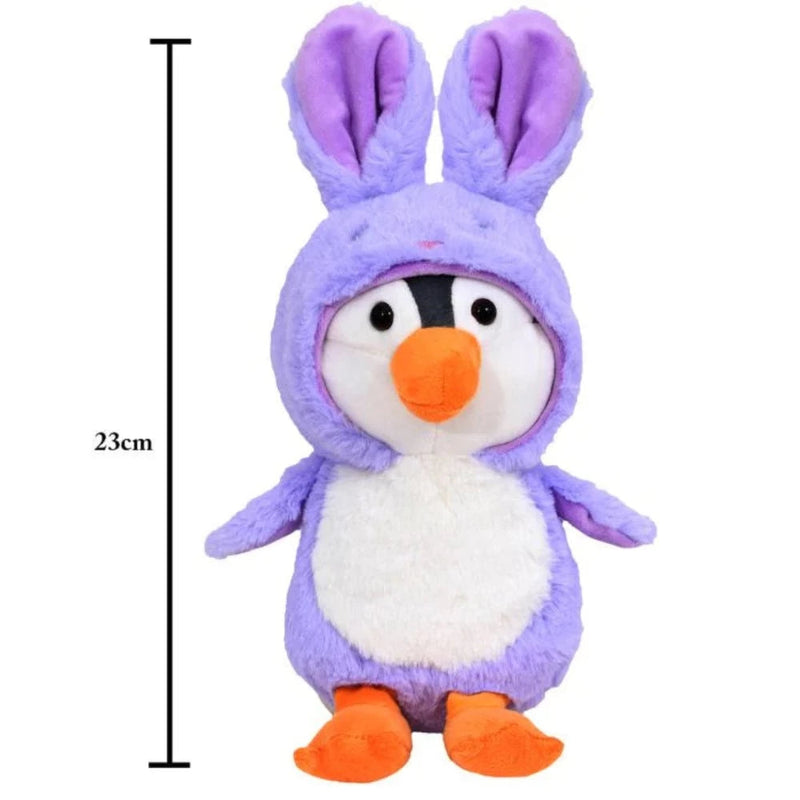 Mirada 23cm Hoodie Penguin - Purple Bunny