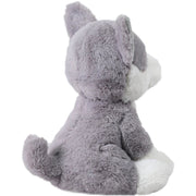 Mirada 25cm Husky Dog with Glitter Eyes-Grey