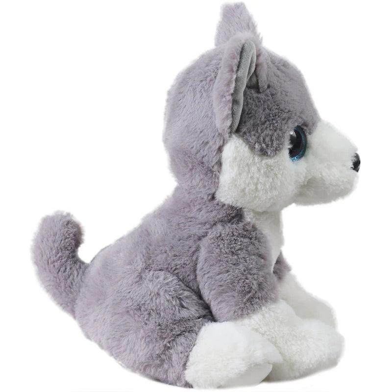 Mirada 25cm Husky Dog with Glitter Eyes-Grey